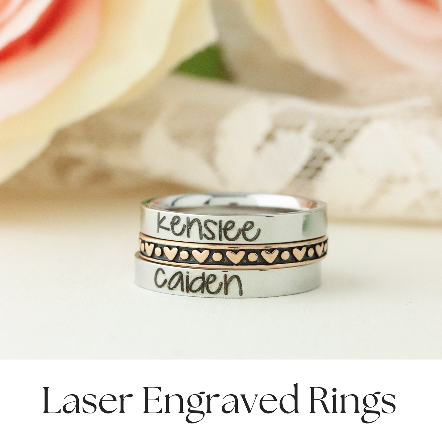 Laser Engraved Rings