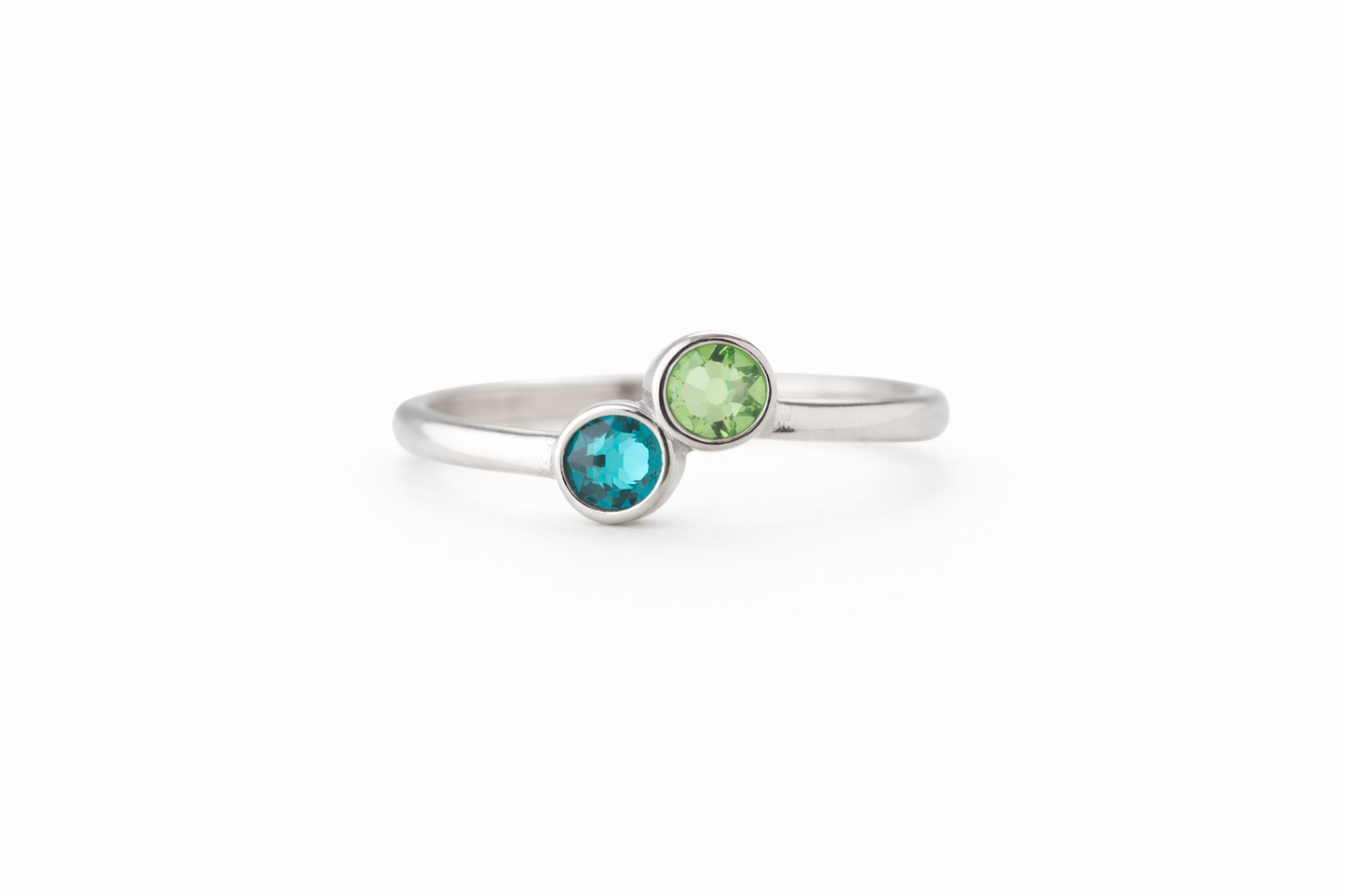 Personalized Double Birthstone Ring