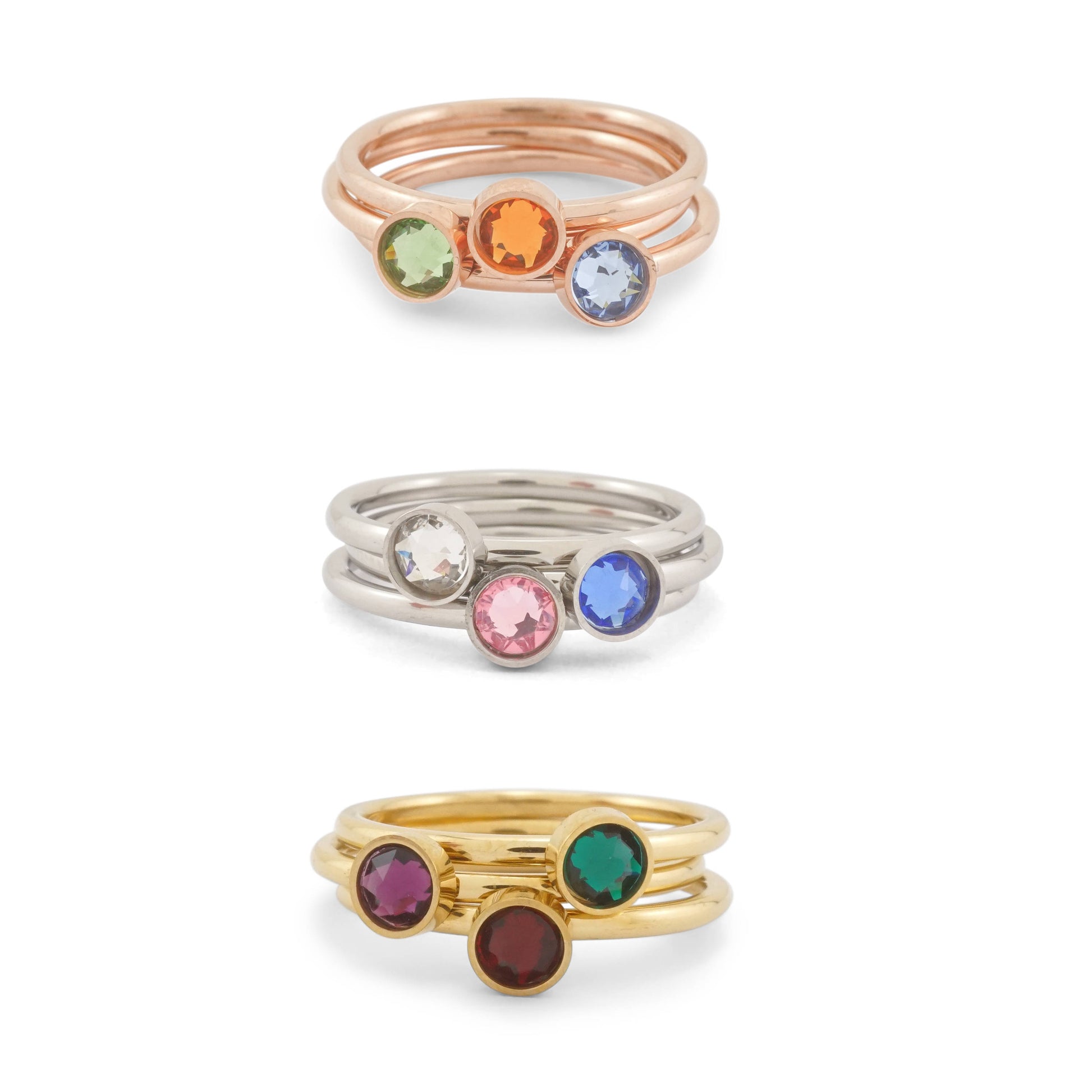 Birthstone Ring - Birthstone Stacking Rings - Swarovski Birthstone Ring - Mothers Rings  - Gift for Mothers Day - Mothers Day Present -