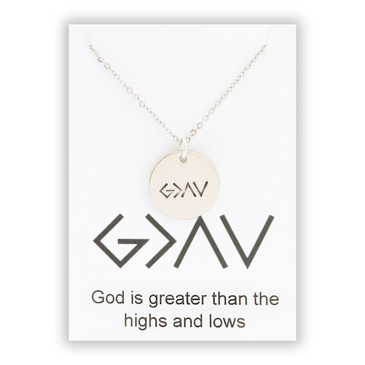 God is Greater Than the Highs and Lows Necklace - God is greater jewelry - Rose Gold God is Greater Necklace