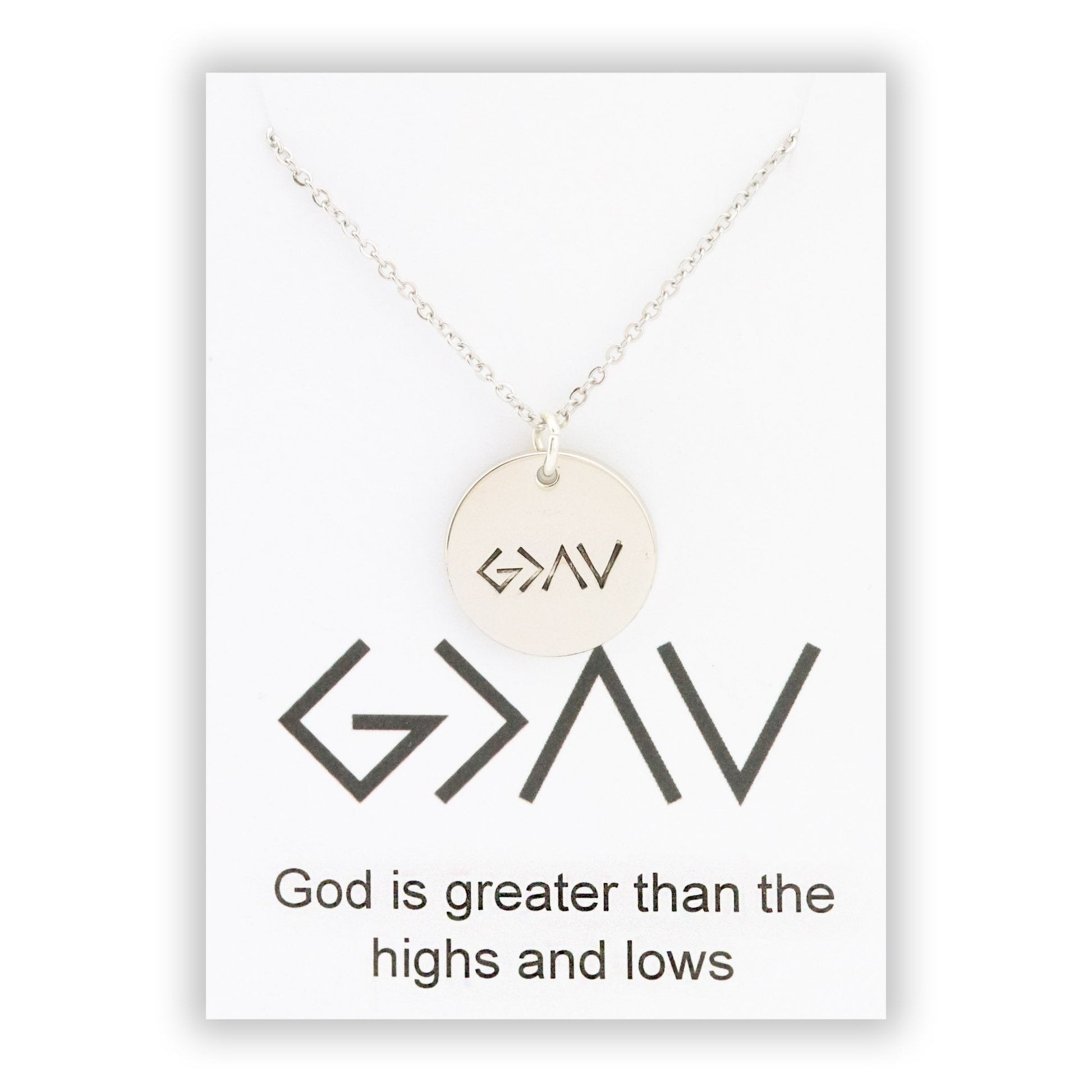 God is Greater Than the Highs and Lows Necklace - God is greater jewelry - Rose Gold God is Greater Necklace