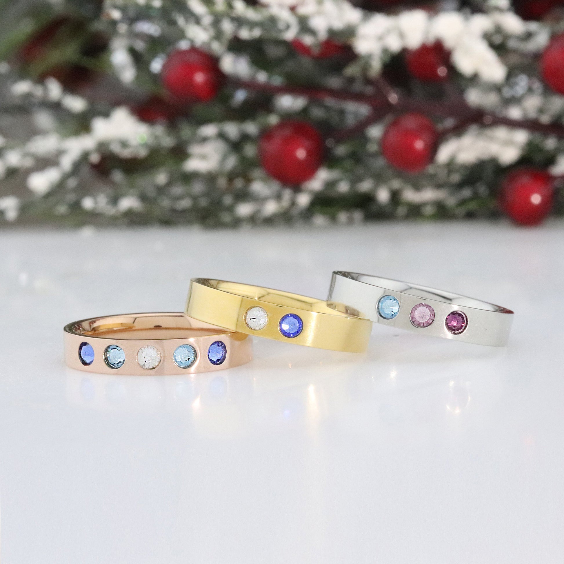 Mothers Ring Band - Mothers Birthstone Ring - Mothers Jewelry - Family Ring - Family Birthstone Ring - Mothers Day Gift - Grandmothers Ring